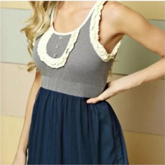 Matilda Jane Good Hart Under The Stars Cher Dress Blue Size S A Line Sleeveless - Picture 1 of 7